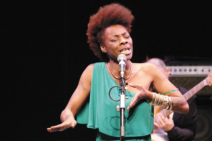 CONCHA BUIKA performing on stage at the August Wilson Center.