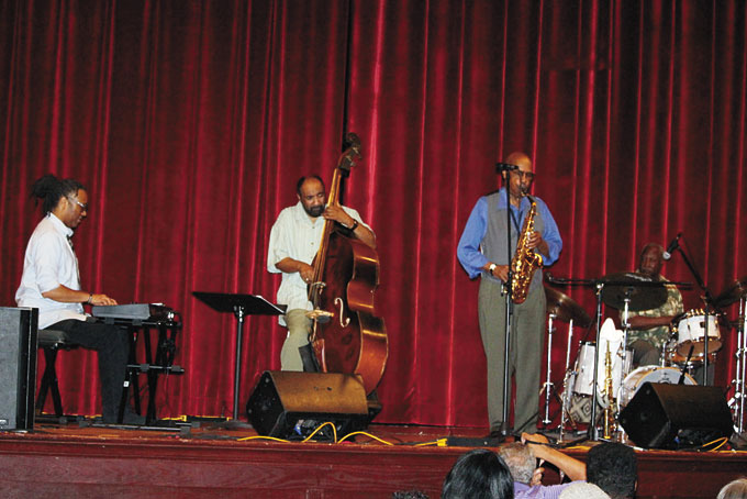 JAZZ AT ITS BEST—Howard Alexander on the keys, Christopher Dean Sullivan on the bass, Sonny Fortune on the sax and Rodger Humphries on the drums