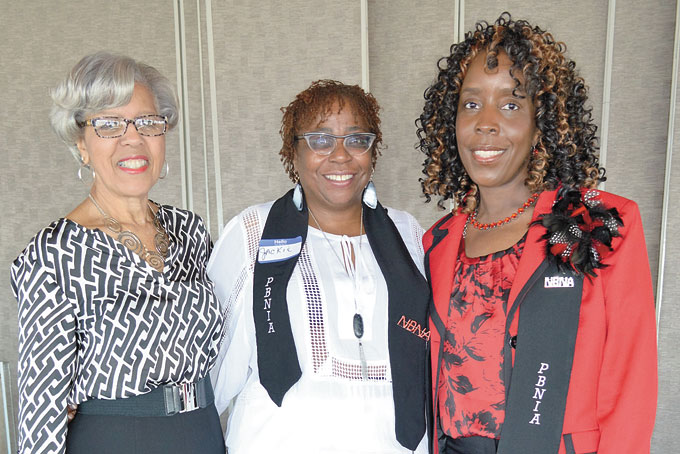 PROUD NURSES—Norine Jenkins, Jackie Blake (PBNIA Past President) and Dawndra Jones (PBNIA President) 