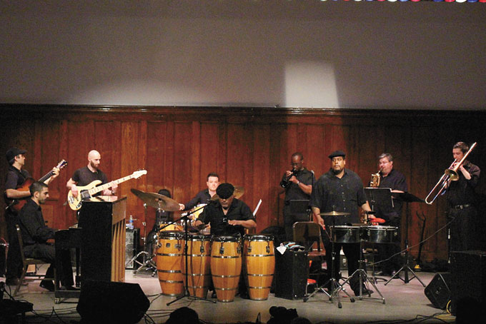 THE LATIN CREW—Noel Quintana and his Latin Crew performing on stage.