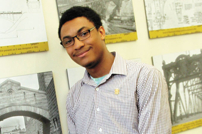 Isaiah Spencer-Williams has ambitious goals to one day own an engineering firm. (Photo by Jacqueline McDonald) 