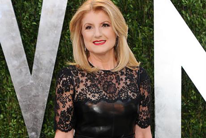 FILE - This Feb. 24, 2013 file photo shows Arianna Huffington arrives at the 2013 Vanity Fair Oscars Viewing and After Partyl in West Hollywood, Calif. Huffington says she is stepping down as editor-in-chief to focus on a health startup, Thursday, Aug. 11, 2016. (Photo by Jordan Strauss/Invision/AP, file)