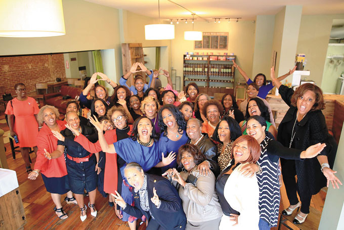 WHITFIELD IN NORTH HILLS—Actress Lynn Whitfield embraced African American women in Pittsburgh at Arnold’s Tea on East Ohio St. in Pittsburgh’s North Side community.  Whitfield, now starring in the OWN network series, “Greenleaf,” was acting as a surrogate for presidential candidate Hillary Clinton, The gathering of women at Arnold’s Tea was a collaboration of the Clinton campaign, Attorney Wrenna Watson, Hill CDC President Marimba Milliones and the African American Women for Political Change. Following the serious talk, women enjoyed casual conversation and pictures with the actress and everyone left with a smile.  