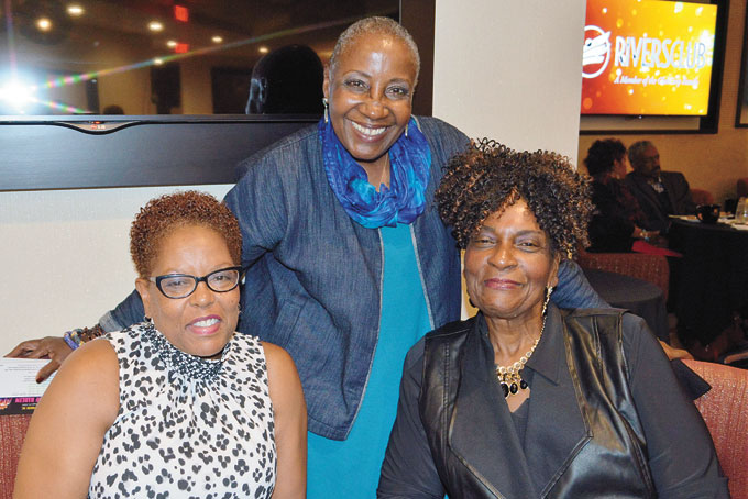 WHAT AN EVENING—Rosalind Scales, Tijuani Jackson and Harriett Hunley (Photos by Debbie Norrell)