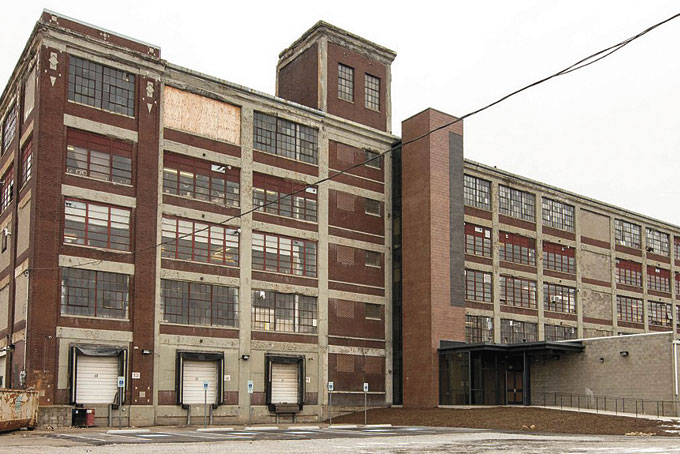 MORE THAN METAPHOR—Bridgeway Capital will use a $1million to employ community contractors to not only revitalize the 150,000-sq.-ft. Susquehanna Street building, but also the Homewood neighborhood. (Photo courtesy of Sen. Jay Costa.)