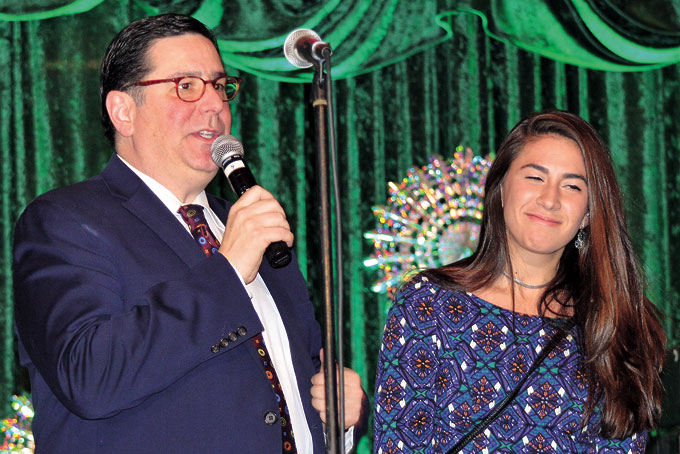 THE ANNOUNCEMENT—Pittsburgh Mayor Bill Peduto with niece, Emily Peduto. 