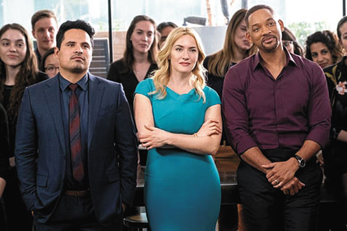 WILL SMITH WITH SOME OF THE CAST  