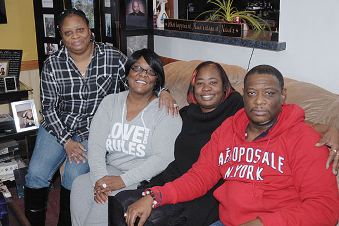 FAMILY—From left: Sylvia Sims, sister; Mildred Harrison, mother; Chrystal Johnson, sister; and Johnnie Johnson, brother. 