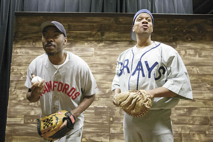 THE GREATESTS—Actors Lamar K. Cheston as Satchel Paige and Jonathan Berry as Josh Gibson. 