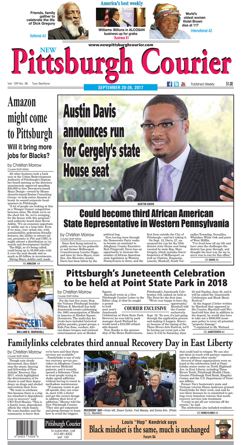 New Pittsburgh Courier Front Pages, 2017 | New Pittsburgh Courier