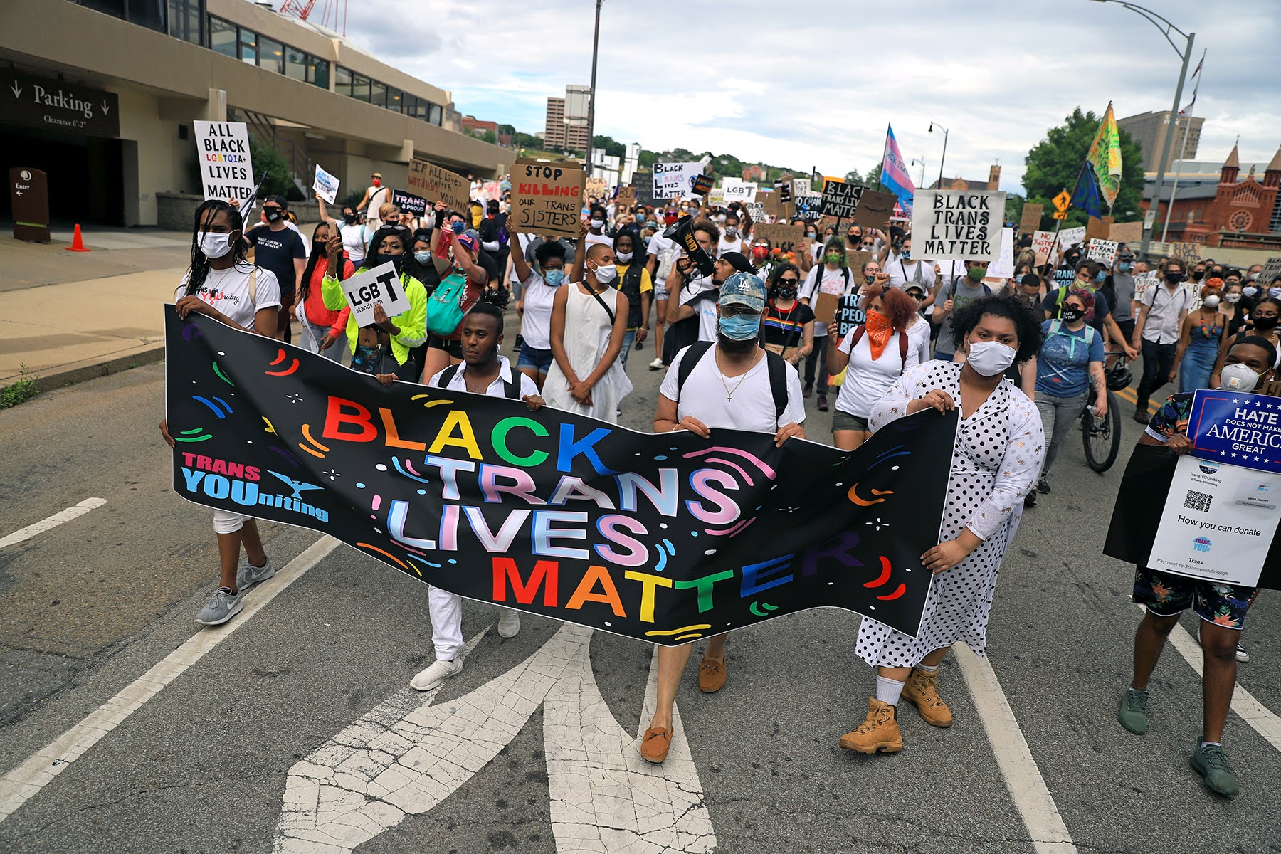 Hundreds support Black trans rights in march from Freedom Corner ...