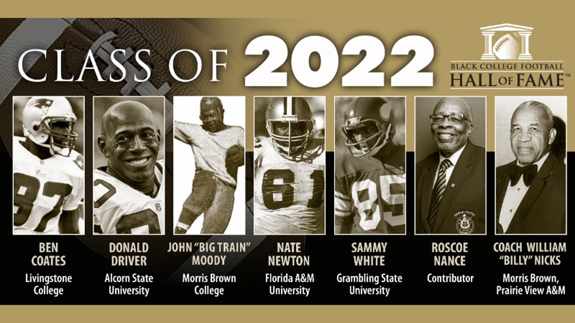 Black College Football Hall of Fame Announces Class of 2022!