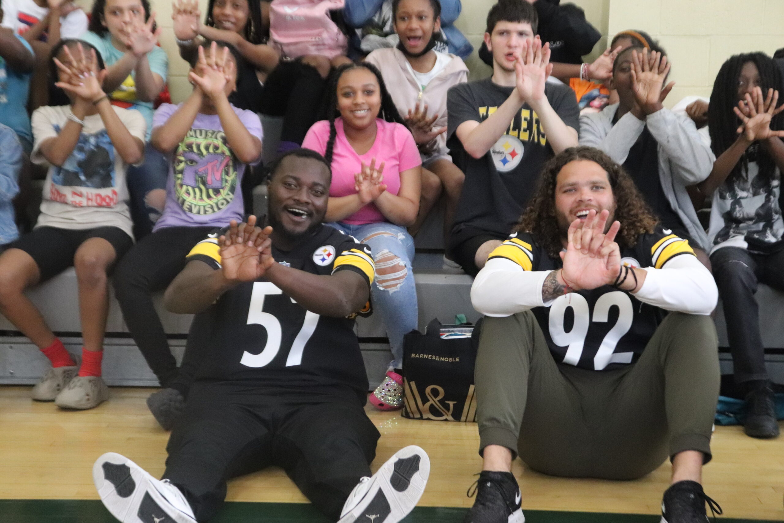 Sterrett Academy students learn CPR with some help from the Pittsburgh  Steelers