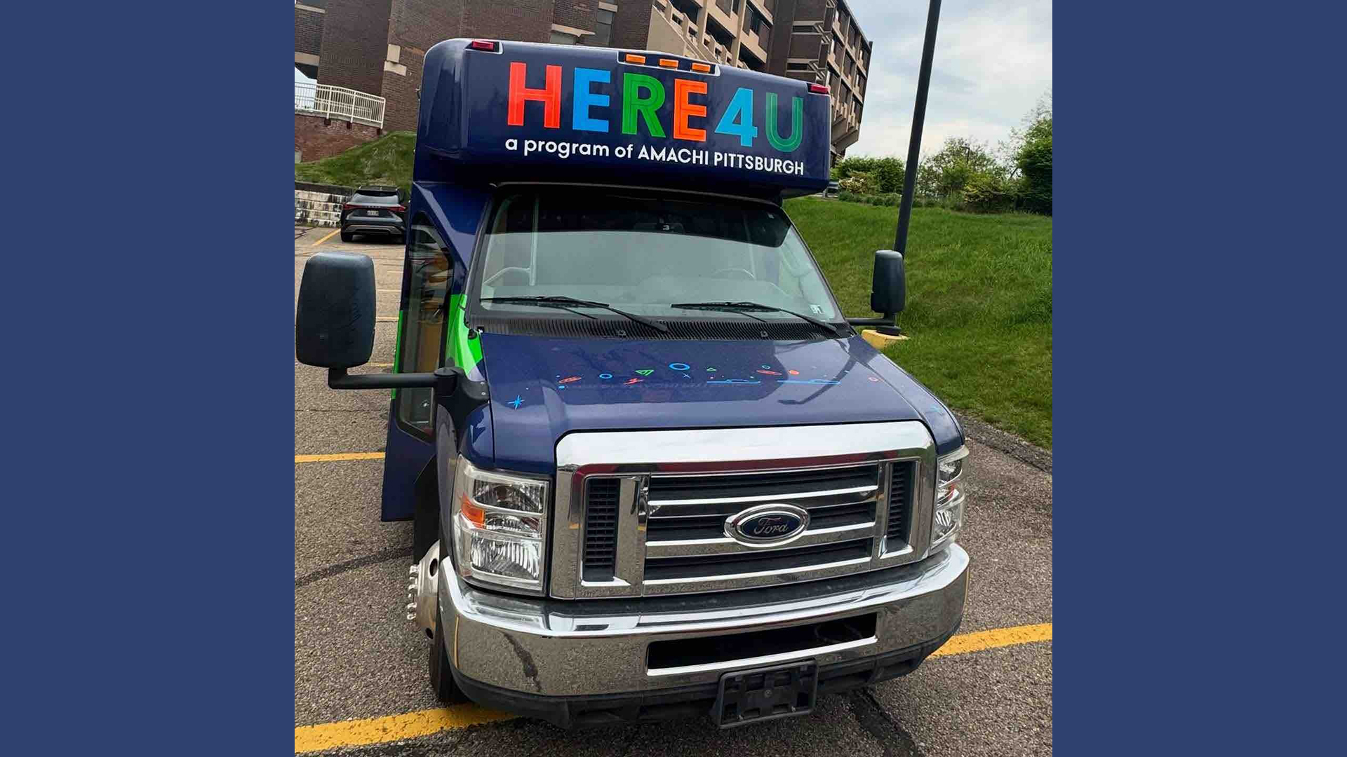 Amachi Pittsburgh's new HERE4U mobile unit bus.