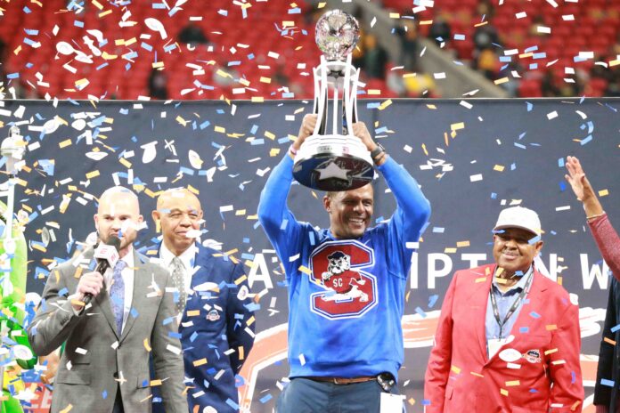 THE COURIER IN ATLANTA FOR THE HBCU NATIONAL CHAMPIONSHIP GAME…South Carolina State defeats Prairie View A&M—in 4 overtimes